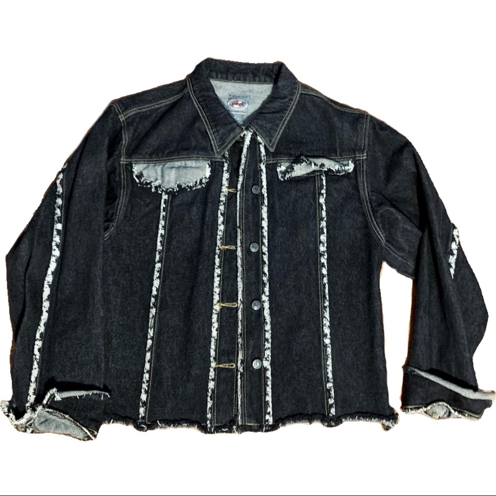 Lady Cool J Y2K patchwork jean jacket